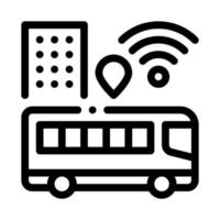 ilustração em vetor de ícone de sinal wi-fi de ônibus