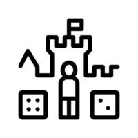 ícone de sinal de vetor de personagem de castelo interativo para crianças