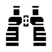 ilustração em vetor ícone glifo de equipamento de binóculos
