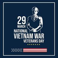29 de março, cartaz feliz do dia dos veteranos da guerra do vietnã