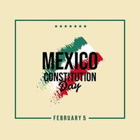 ilustração do dia da constituição do méxico. celebração de 5 de fevereiro vetor