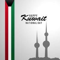 celebração do dia nacional do kuwait em 25 de fevereiro vetor