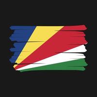 escova de bandeira de seychelles vetor