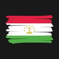 pincel de bandeira do tajiquistão vetor