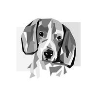 logotipo de cara de cachorro vetor