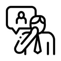 ilustração de contorno vetorial de ícone de silhueta de homem vetor
