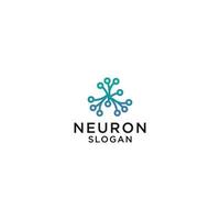 modelo de ícone de design de logotipo de neurônio vetor