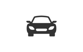 logotipo do ícone de vista frontal do carro para vetor de modelo com cor preta.