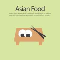 ilustração vetorial de comida tradicional japonesa vetor