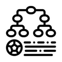 ilustração do esboço do ícone da tabela da liga do jogo de futebol vetor