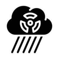 ícone de glifo de chuva ácida ilustração em vetor preto