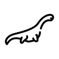 sinal de ilustração vetorial de ícone de linha de dinossauro pliossauroides vetor