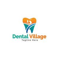 logotipo do dentista da vila vetor