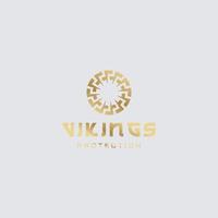 vetor de design de logotipo de mascote viking com estilo de conceito de ilustração moderna para distintivo