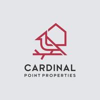 logotipo da empresa cardinal home vetor