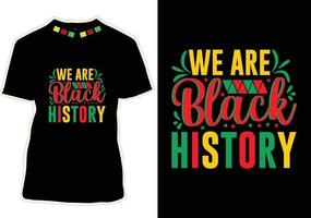 design de camiseta do mês da história negra vetor