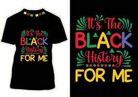 design de camiseta do mês da história negra vetor