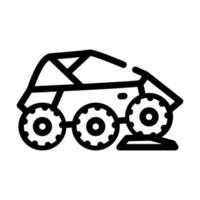 ilustração vetorial de ícone de linha de carro off-road plana vetor
