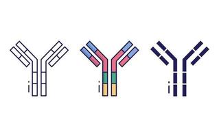 anticorpo, ícone de imunidade vetor