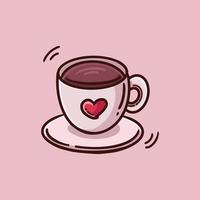 espuma de amor de café com ilustração de ícone de desenho animado de feijão vetor