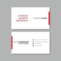 modelo de design de cartão de visita ou negócio criativo branco de vetor eps10 com sombra isolada em fundo cinza