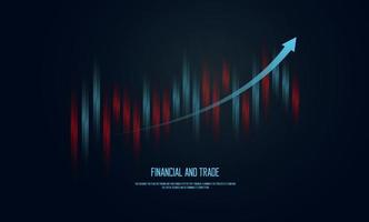 gráfico do mercado forex com investimento financeiro ou tendências econômicas, vector gracandle stick. gráfico de negócios do mundo ou gráfico mercado de ações, negociação forex