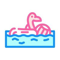 ilustração em vetor ícone de cor de evento de festa na piscina