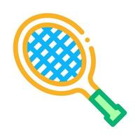 ilustração de contorno do vetor de ícone de raquete de tênis