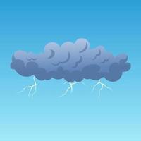 vetor de desenhos animados de nuvem de tempestade