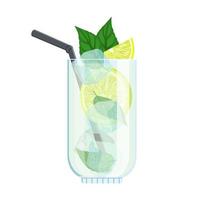 ilustração vetorial de desenhos animados de coquetel mojito vetor