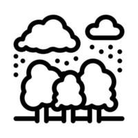 ilustração de símbolo de contorno de vetor de ícone de chuva tropical