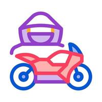 ilustração de contorno vetorial de ícone de motorista de transporte de motocicleta vetor