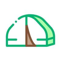 ilustração de contorno vetorial de ícone de acampamento de viagem turística vetor