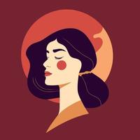 mulher adulta ilustrando o dia internacional da mulher com personagem fictício vetor