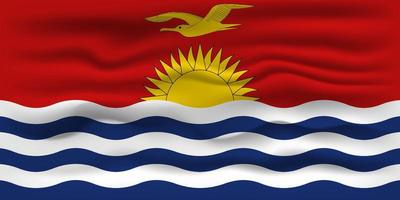 acenando a bandeira do país Kiribati. ilustração vetorial. vetor