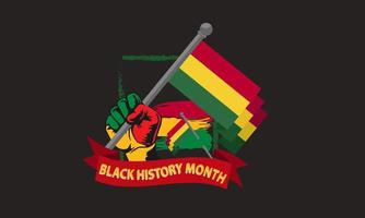 comemorar o mês da história negra. ilustração vetorial design gráfico mês de história negra. vetor
