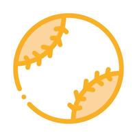 ilustração de contorno do vetor de ícone de bola de beisebol