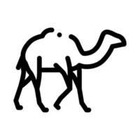 ilustração de contorno do vetor de ícone de camelo