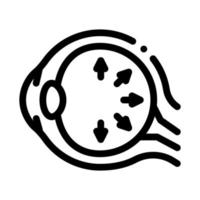 ilustração de contorno vetorial de ícone de distúrbio do globo ocular vetor