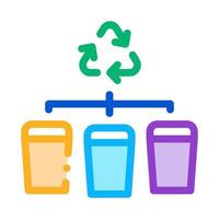 ilustração de contorno vetorial de ícone de distribuição de lixo vetor
