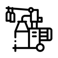 ilustração de contorno do vetor do ícone da máquina de transferência de garrafa de leite
