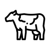 ilustração de contorno vetorial de ícone de vaca leiteira vetor