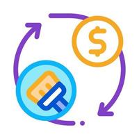 ciclo de limpeza e ilustração em vetor ícone de dinheiro