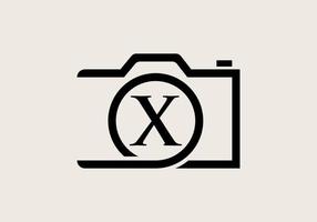 design de logotipo de letra x fotografia. modelo de fotografia de inspiração de design de logotipo de câmera vetor