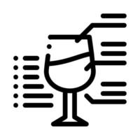 ilustração do contorno do vetor do ícone da estrutura do vinho