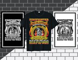 os bombeiros são as pessoas que mais trabalham bombeiro citação vetor de design de camiseta