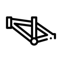 ilustração de contorno de vetor de ícone de quadro de bicicleta