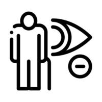 ilustração vetorial de ícone de deficiência de visão idosa vetor