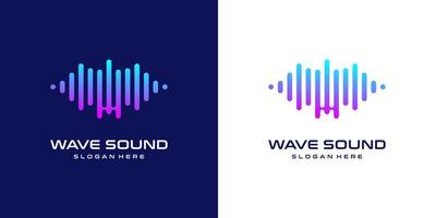 inspiração de design de logotipo de onda sonora vetor