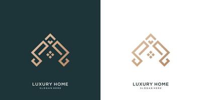 inspiração de logotipo de design de casa elegante minimalista vetor